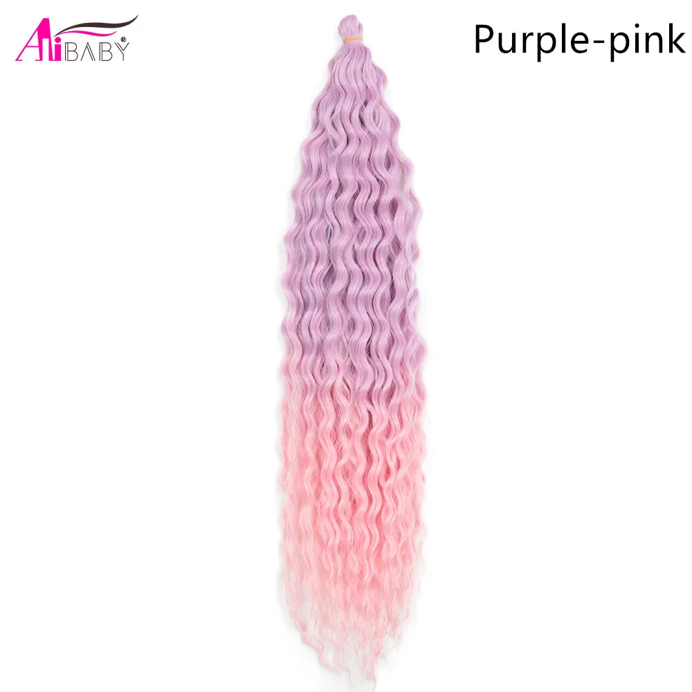 Ariel Curl Crochet Hair 22in – Ocean Wave Ombre Braiding Hair | 100g | 38 Colors | 1 or 3 Pcs - view 25