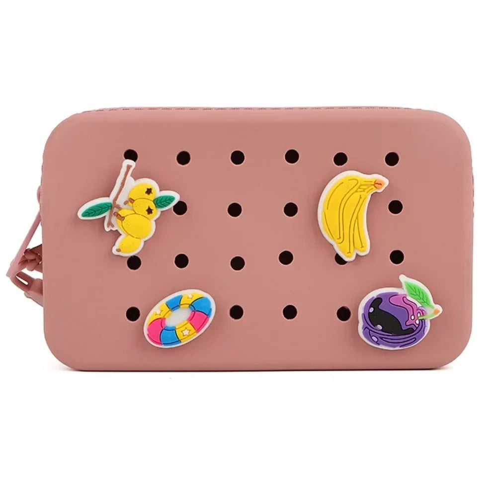 New Summer Bag Holes Coin Purse | Cute Silicone Mini Card Holder & Zipper Money Bag (Unisex) Luxegan