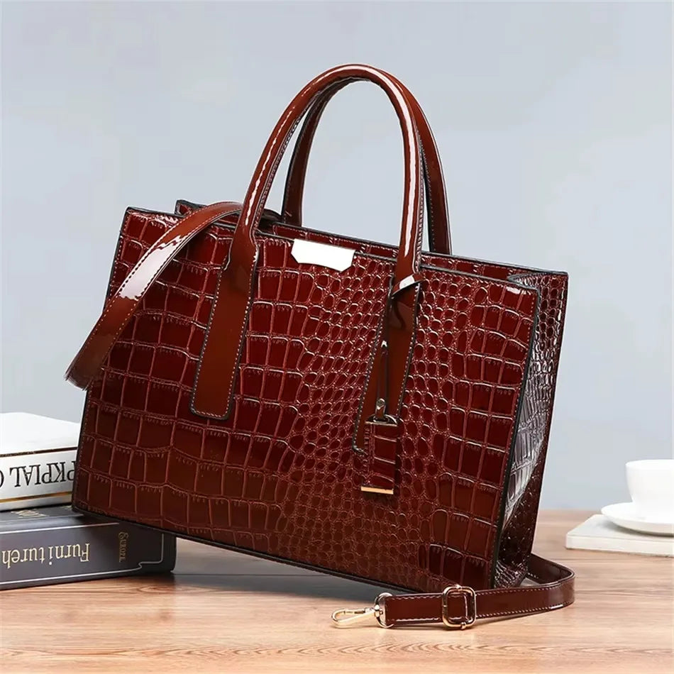 Genuine Soft PU Leather Handbags for Women | Vintage Shoulder Tote Bag & Large Capacity Purse
