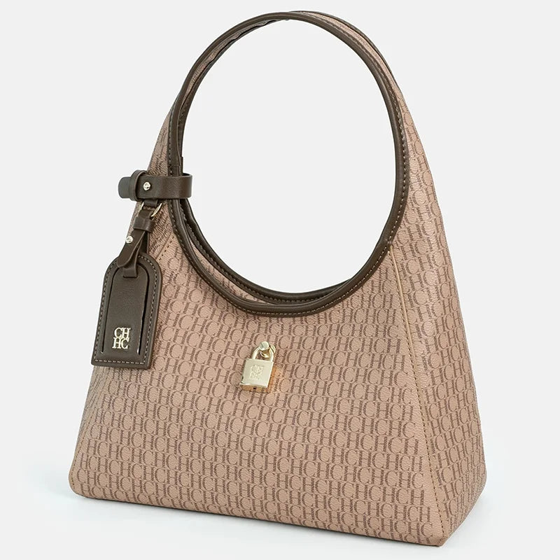 Exquisite High-Quality Letter Printed Crossbody Bag | Fashionable and Elegant Light Luxury Brand Handbag | Premium PU Leather Shell Bag for Women Luxegan