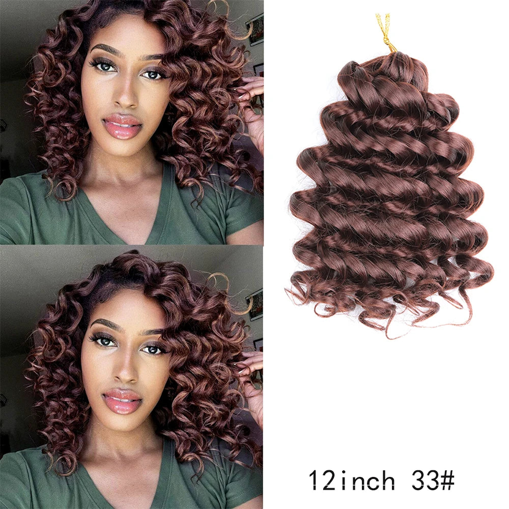 12-Inch Italian Curls Crochet Braiding Hair – Loose Wave | Pre-Stretched | 68 Colors | 75g & 100g - view 44