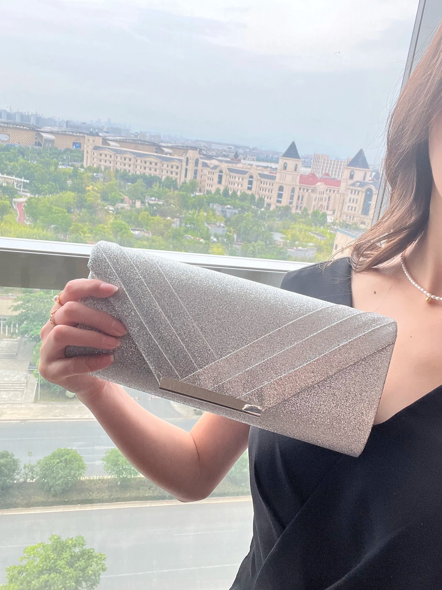 New Design Envelop Satin Evening Clutch Bag | Trade Luxury Shoulder Bags & Lady Party Purses for Wedding Dress Handbag Luxegan