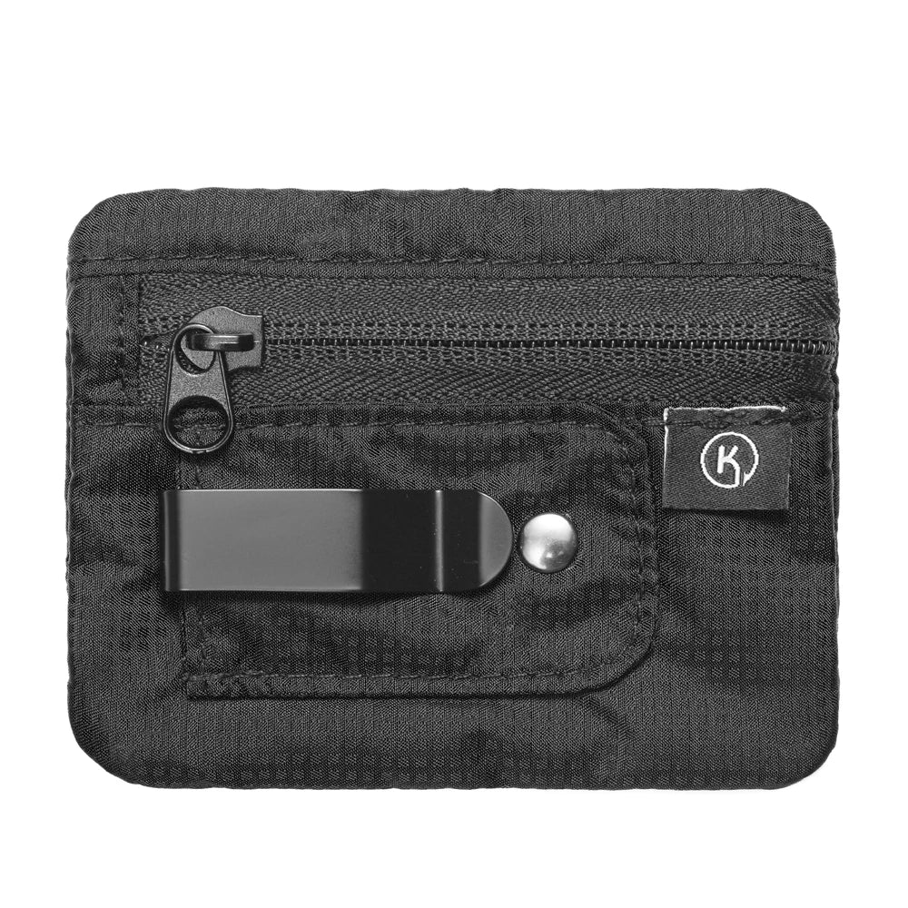 Unisex Mini Coin Purse | Simple Fabric Pouch with Zipper & Belt Clip Luxegan