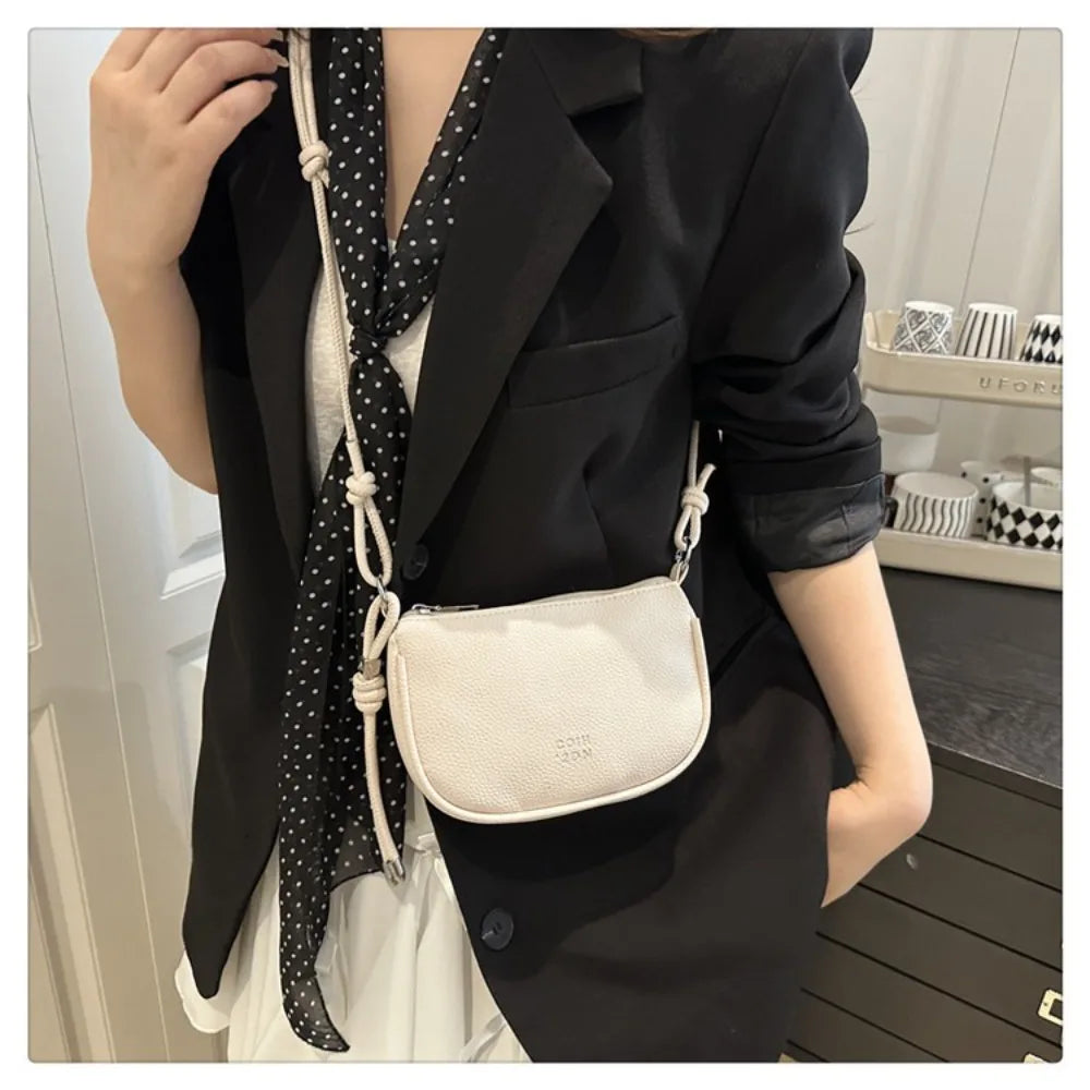 PU Leather Solid Casual Tote | Soft Exquisite Mini Commuting Crossbody Bag Luxegan