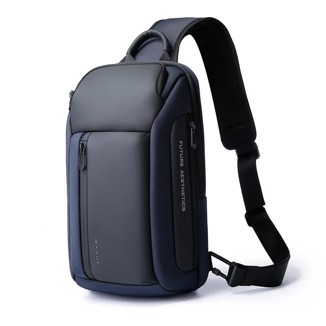 Bange Waterproof Chest Bag | Sophisticated "Box" Silhouette | Large Capacity Casual Shoulder Satchel | "Dignified" High-Performance Oxford Crossbody for Radiant Versatile Styling Luxegan