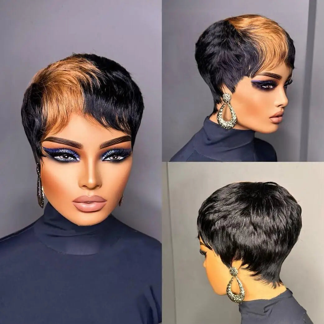 Luxury 26 Inch Kinky Straight Headband Human Hair Wig | Glueless Machine Made Natural Look Wig Luxegan