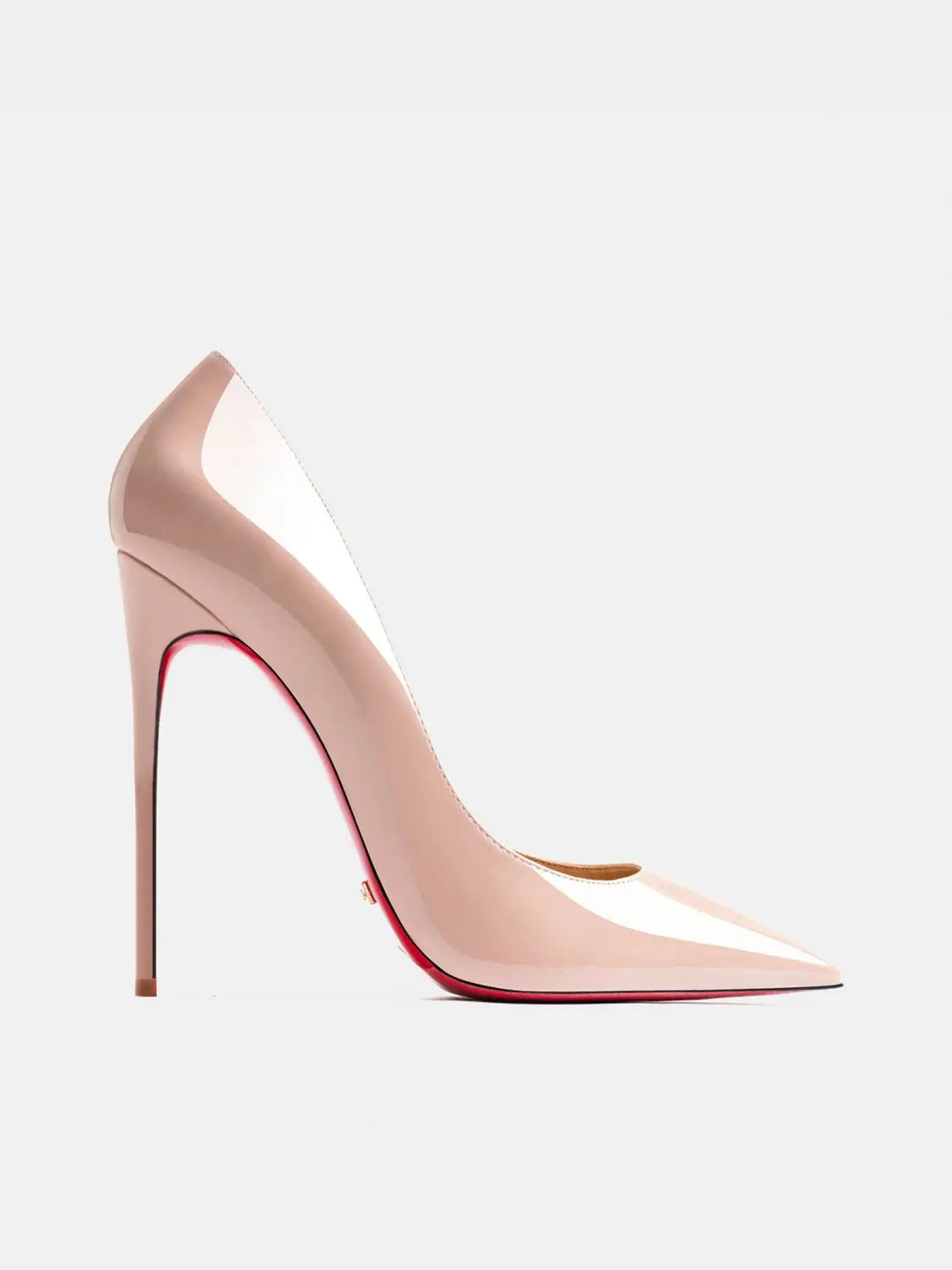 Designer Luxury Brand Stilettos | Sophisticated Red-Bottom Patent Leather Pumps | Elegant "Handmade Classics" Silhouette | "Dignified" Sexy Pointed Toe Party Shoes for Radiant Versatile Styling Luxegan