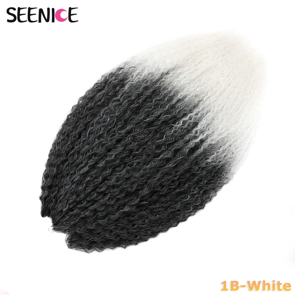 Afro Kinky Curly Crochet Braiding Hair Extensions – Ombre Synthetic Braids for Women | 20 & 28 - view 13