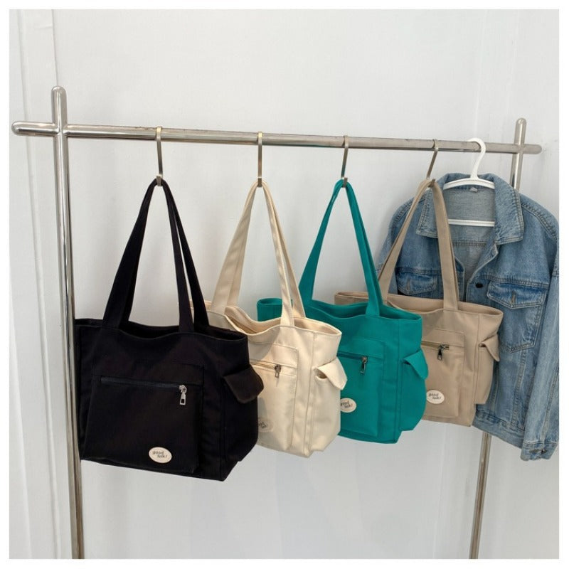 Soft Large Capacity Canvas Tote | Casual Student & Commuter Handbag  Luxegan