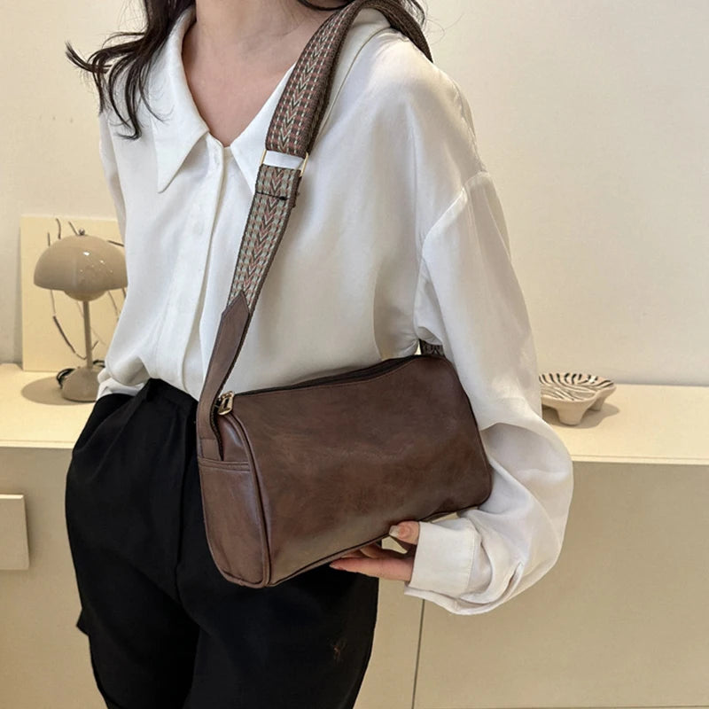 Vintage Soft PU Leather Boston Bag | Fashion Pillow Crossbody Luxegan