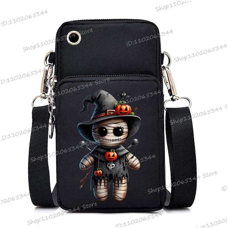 Mini Mobile Phone Bag | Gothic Doll Pattern Crossbody Bag Luxegan
