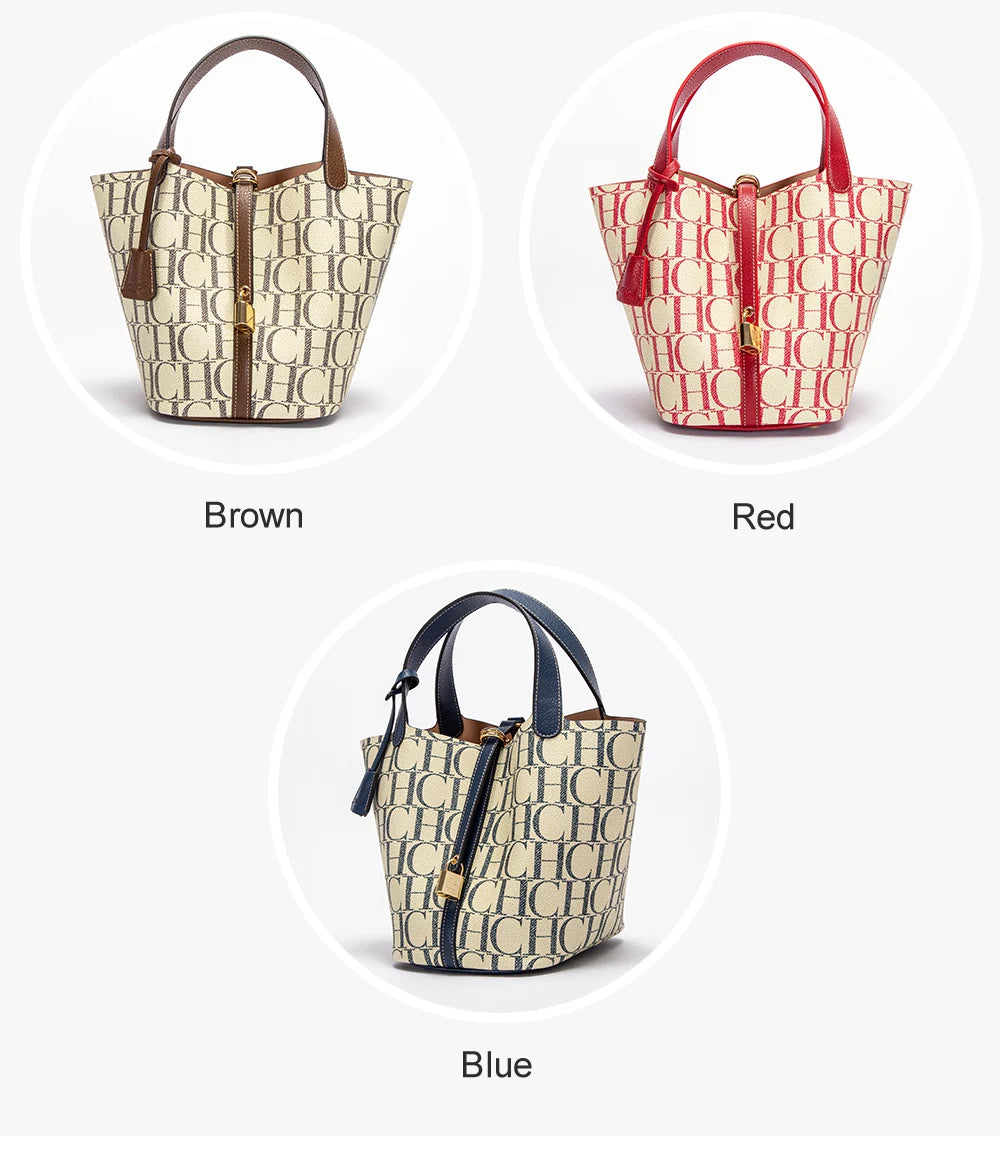 Soft Retro "Vegetable Basket" Tote | Vintage Style Metal Letter Handbag Luxegan