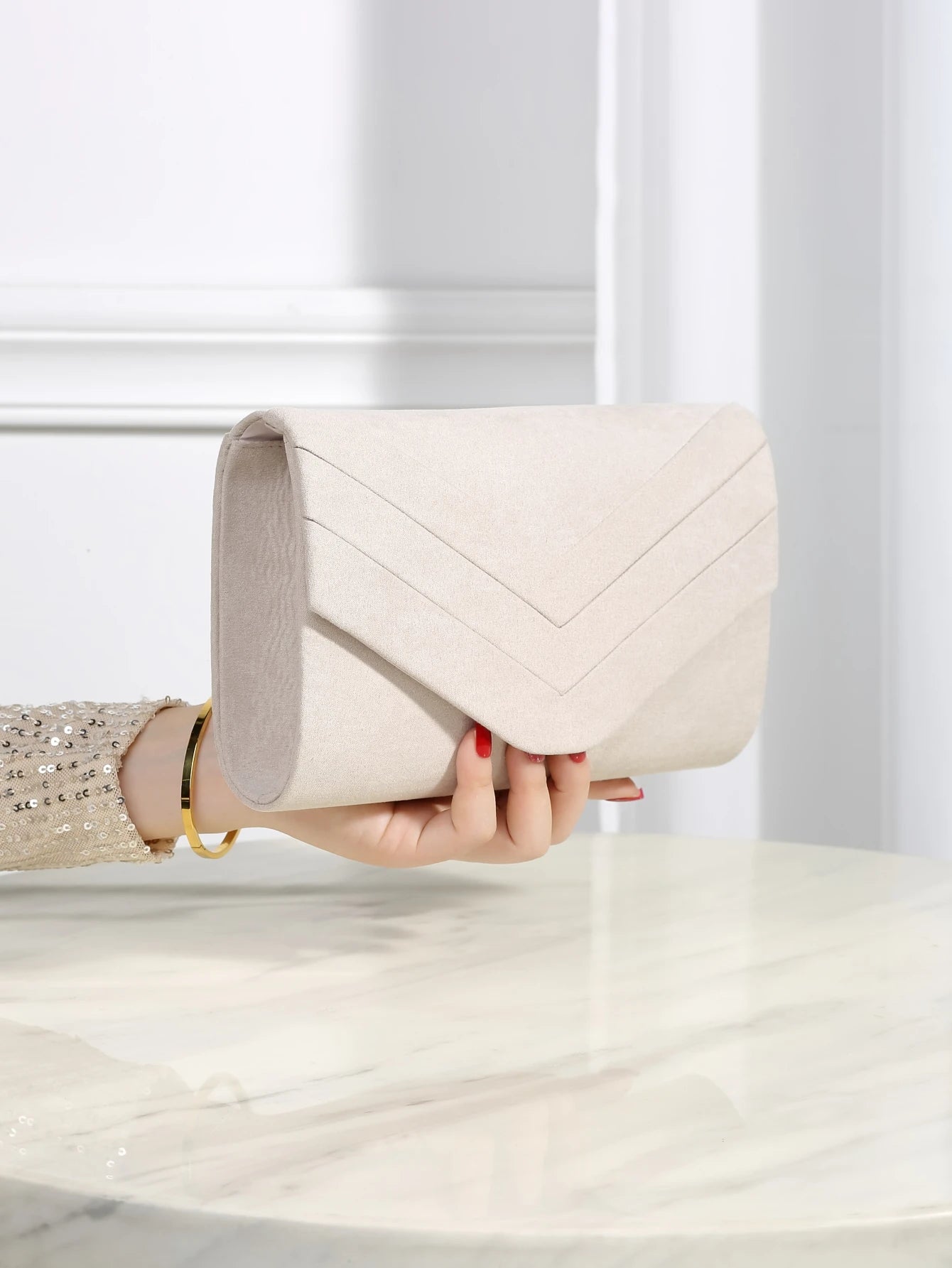 Luxury Evening Bag | Elegant & Quiet Luxurious Metal Trimmed Velvet Bag Luxegan