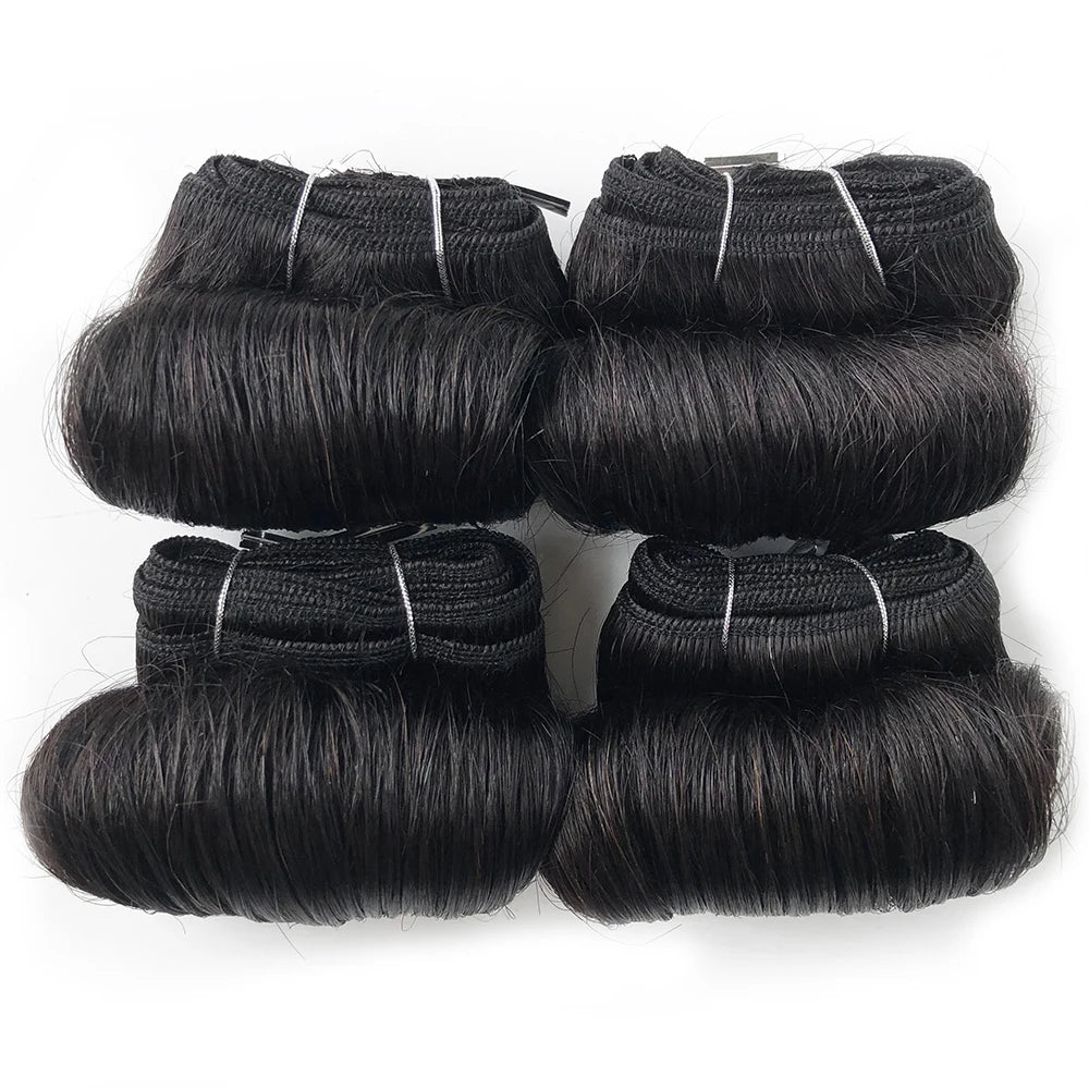 Brazilian Curly Hair Weave Bundles | 100% Human Hair | Short 5–7 Inch | Afro Texture Luxegan