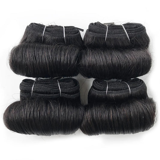 Brazilian Curly Hair Weave Bundles | 100% Human Hair | Short 5–7 Inch | Afro Texture Luxegan