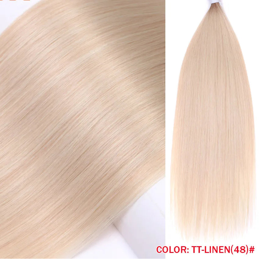 30-Inch Yaki Straight Synthetic Hair Bundles – 100g | Ombre & Linen Colors | High-Temp Fiber - view 10