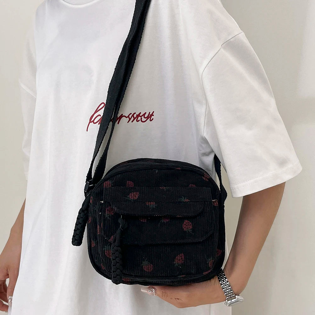 Cute Strawberry Shoulder Bag | Trendy Crossbody Tote & Handbag Luxegan