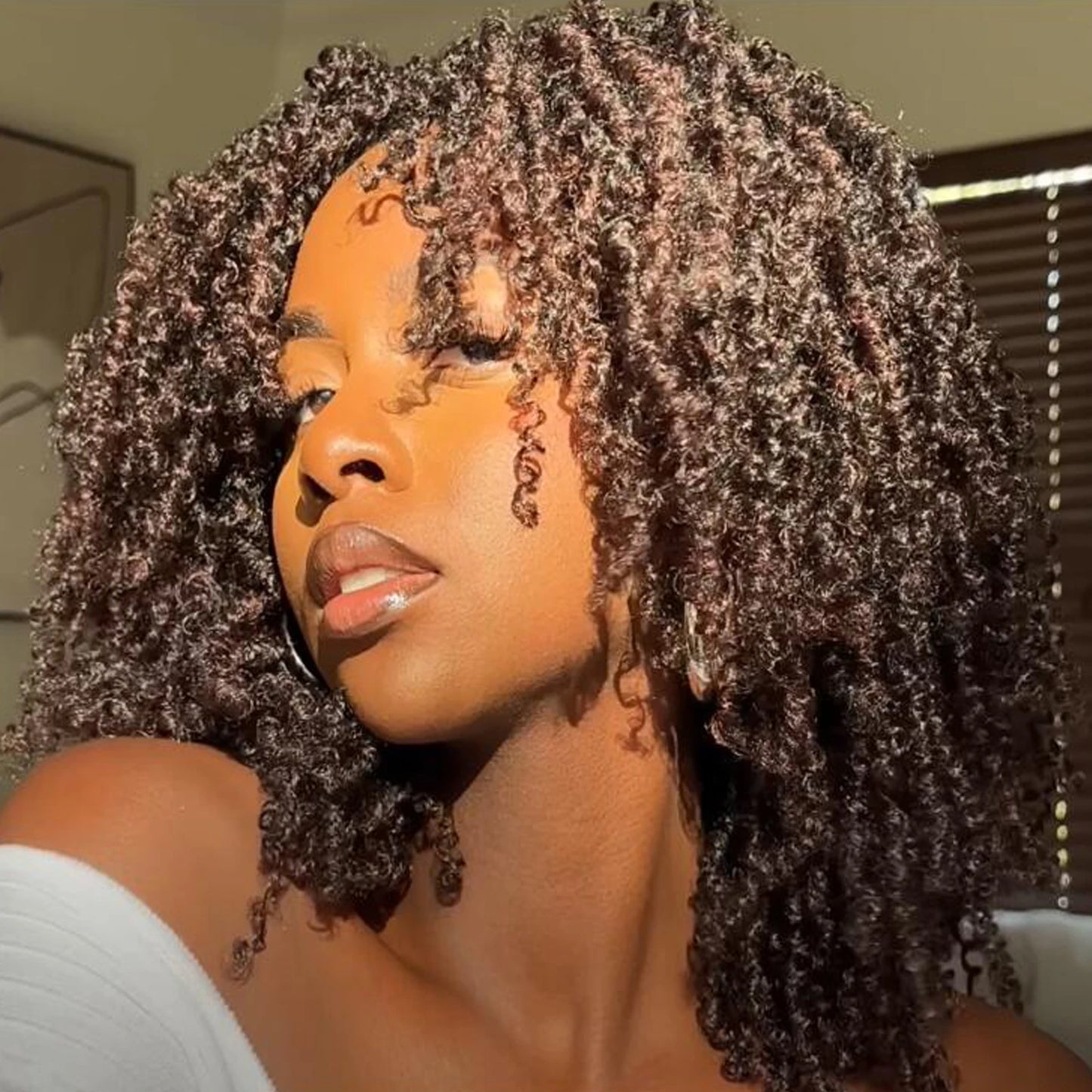 Yanky Twist Crochet Hair – Fluffy Pre-Looped Spring Mini Twist & Passion Twist Braiding Hair (10–14 Inch)