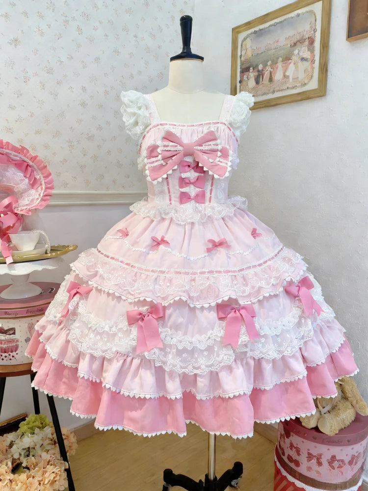 Women's Vintage Sweet Party Dress | Cute Y2k Bandage Birthdays Cake Dress | Elegant O-Neck Slim Fit Mini Dress | Premium Tatting Non-Stretch A-Line Vestido Model HD12215 Luxegan