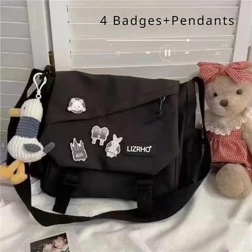 Retro Nylon Postman Bag | Unisex Large Capacity Work & Travel Crossbody Luxegan