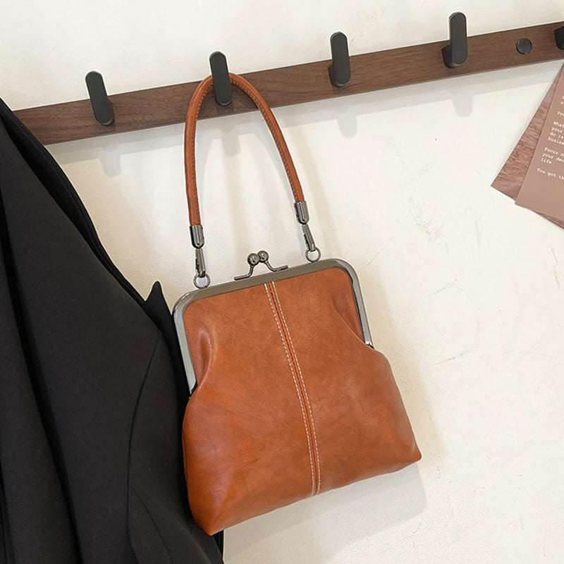 New Women’s Fashion Soft Leather Crossbody Bag | Vintage Evening Party Shoulder Tote | Versatile Cosmetic Bag & Wallet Purse with Elegant Flap Design Luxegan