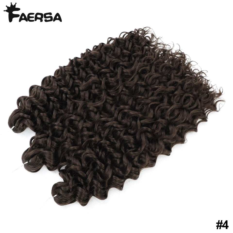 Deep Wavy Crochet Braiding Hair | Body Wave Synthetic Curly Hair Extensions 18" & 24"