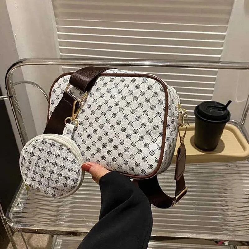 PU Leather Plaid Casual Tote | Moderate Hardness Vintage Handle Crossbody Bag Luxegan