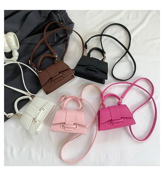 Trend Solid Box Shoulder Bag | Sophisticated Advanced Crossbody Clutch | Elegant Fashion Mini Purse & Cosmetic Bag | "Dignified" Soft PU Storage Handbag for Versatile Daily Styling Luxegan