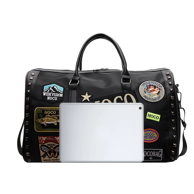 Fashionable Simple Polyester Travel Tote Bag | Large Capacity Hand-held Luggage Bag for Outdoor Sports & Gym Luxegan