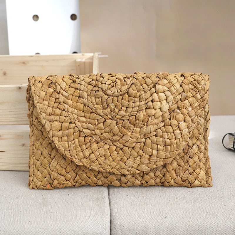 Woven Beach Clutch | Summer Straw Hand Bag & Purse Luxegan