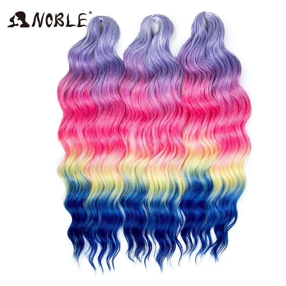Synthetic Anna Curl Water Wave Crochet Braiding Hair – 24 Inch | 300g | 60 Strands | 88 Ombre & - view 19