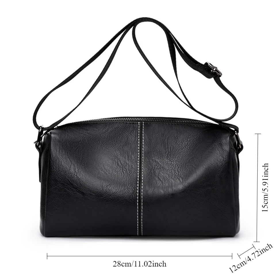Men's Full Grain Leather Shoulder Bag | Vintage-Inspired Convertible Crossbody Pack (Durable Work & Weekend Bag) Luxegan