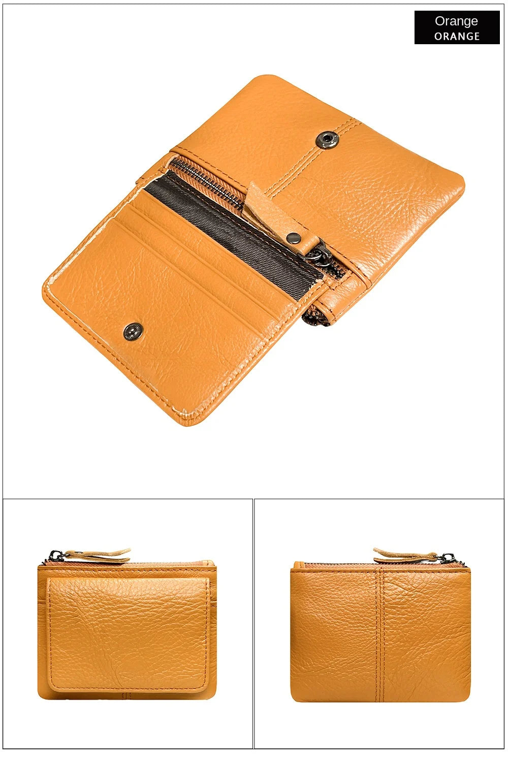 New Cow Leather Card Bag | Slim Credit Card Holder & Coin Purse Luxegan