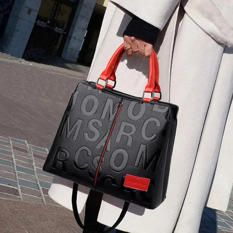 Women's Luxury Designer PU Leather Crossbody Bag | Large Capacity Casual Travel Handbag | Premium Microfiber Synthetic Leather Shoulder Tote | Multi-Compartment Zippered Daily Purse Luxegan
