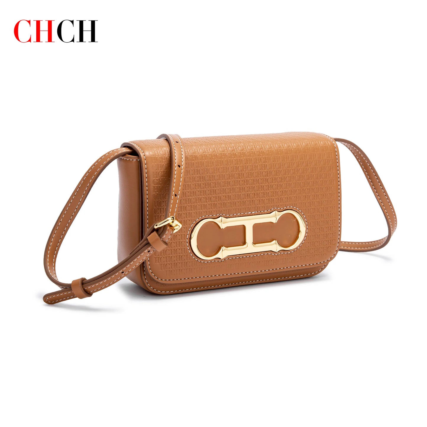 CHCH Women's Crossbody Bag 2024 New Flip Saddle Bag Simple Commuter Small Square Bag