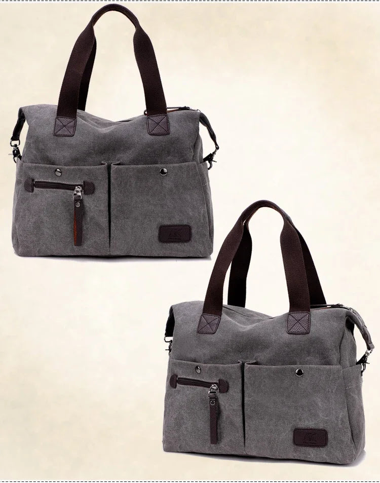 New Arrive Women's Vintage Canvas Messenger Bag | Large Casual Tote Handbag & Crossbody Shoulder Bag for Ladies (Travel Bag) Luxegan