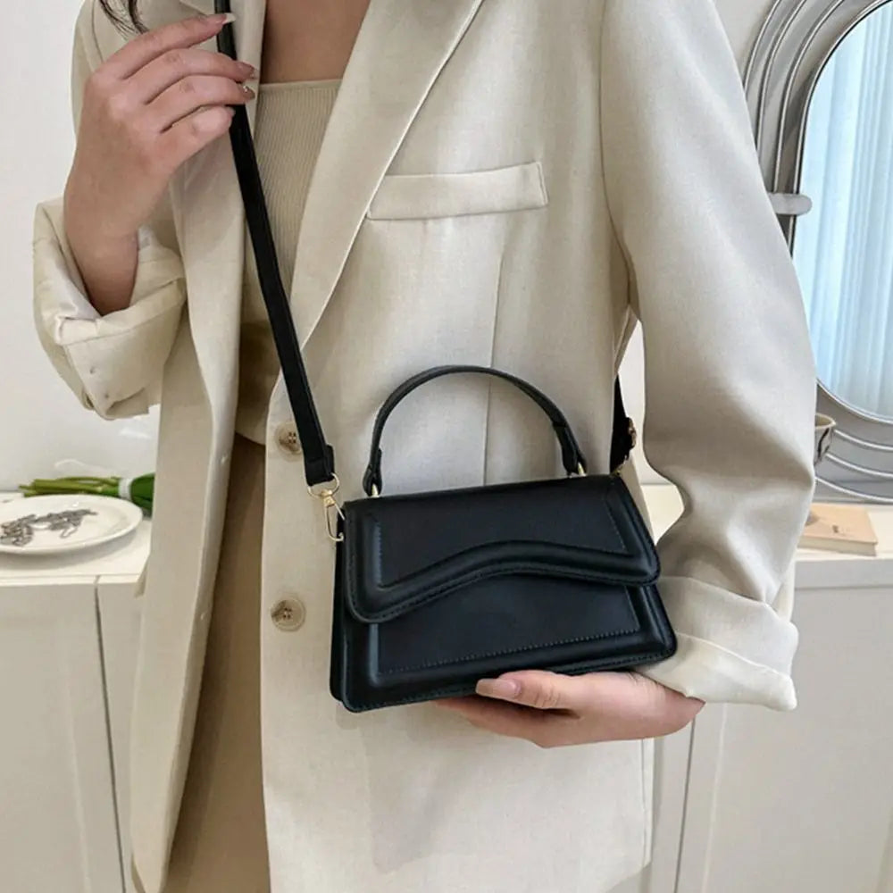 High Quality Solid Color Small Square Crossbody Tote Luxegan