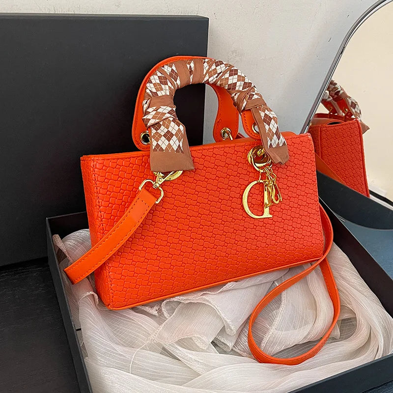 Woven Princess Handbag | Silk Scarf Satchel & Crossbody Luxegan