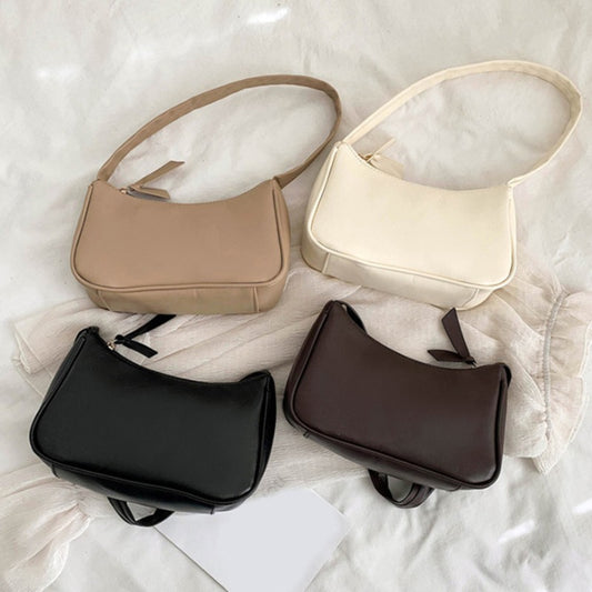 Casual One-Size Women’s Shoulder Bag | Sophisticated Armpit Portable Bag | Luxury Designer Baguette Purse | Fashion-Forward PU Leather Side Bag with Interior Slot Pocket (Model: Portable Bag) Luxegan