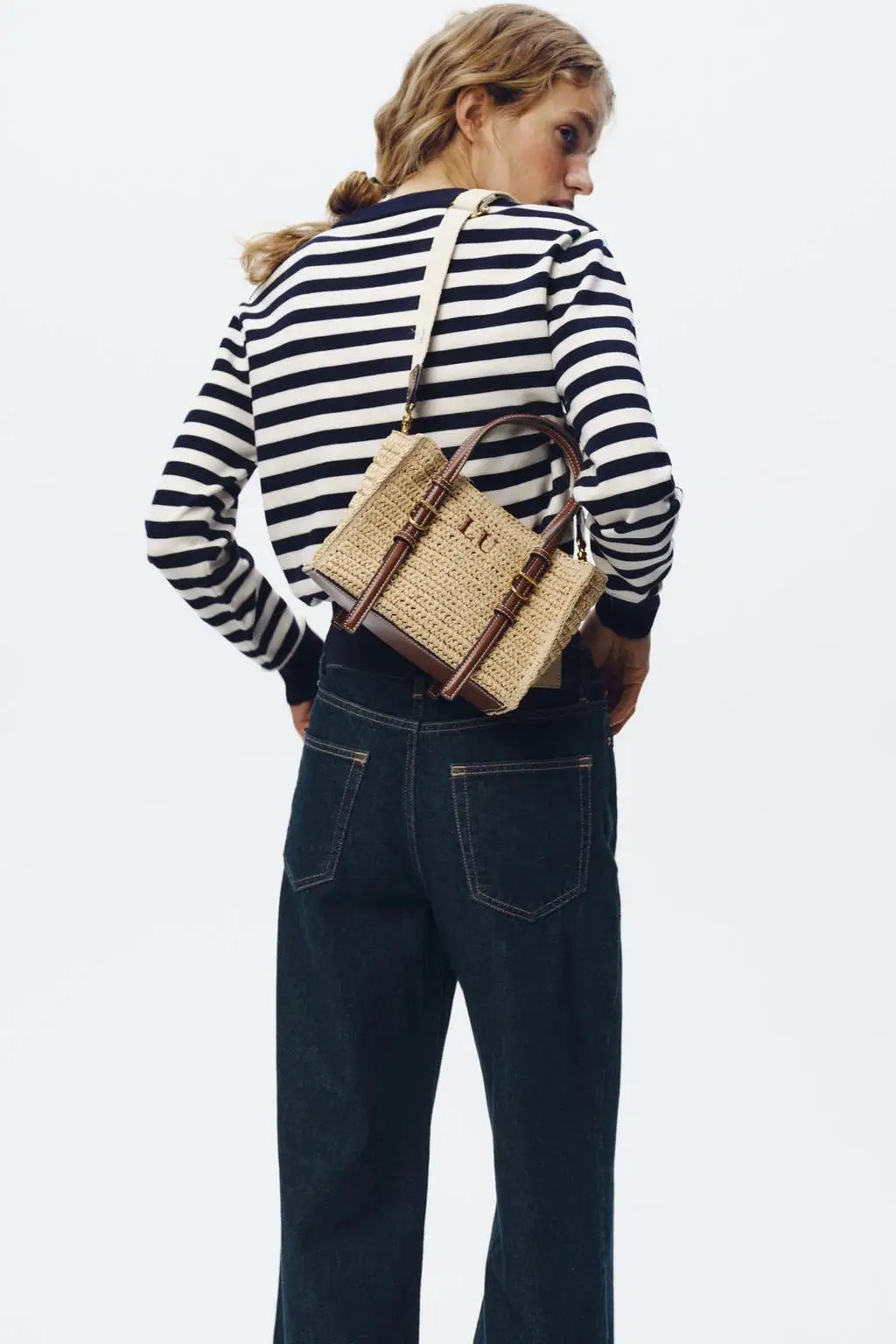 Soft Woven Paper Straw Tote | Small Fashion Crossbody Bag Luxegan