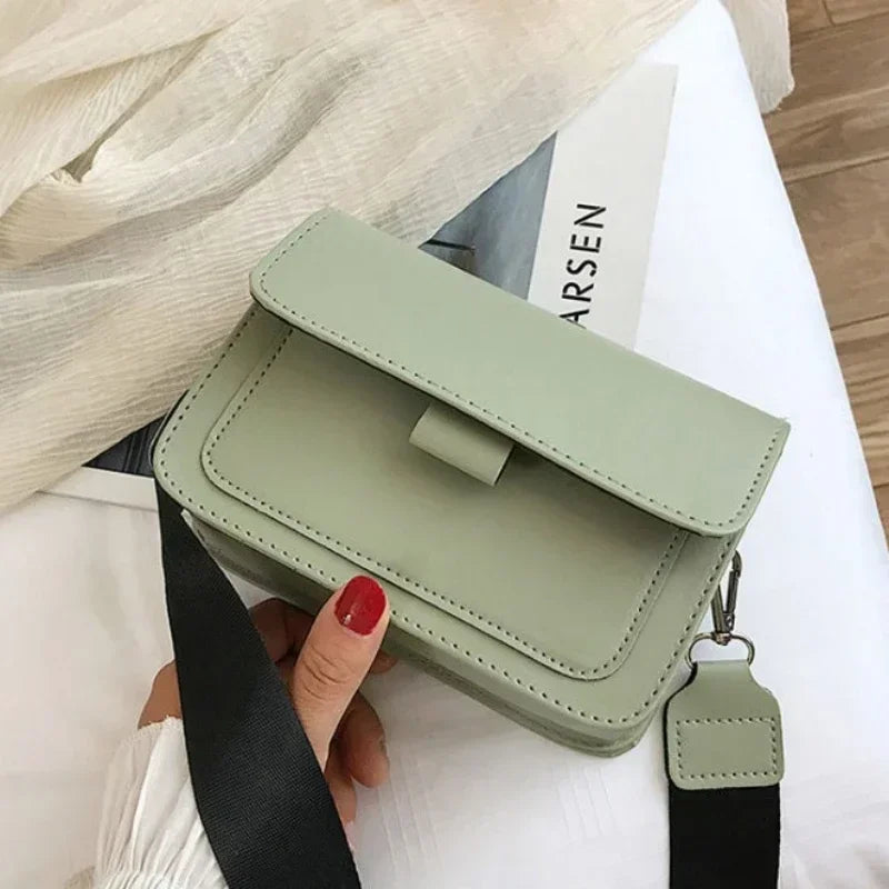 Fashion Brand Women's Small Crossbody Bag | Lightweight PU Leather Messenger Bag (Flap Handbag Purse, Summer Travel Bag for Female) Luxegan