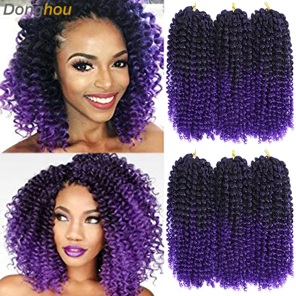 Marlybob Jerry Curl Crochet Hair | 8–12 Inch Curly Braids
