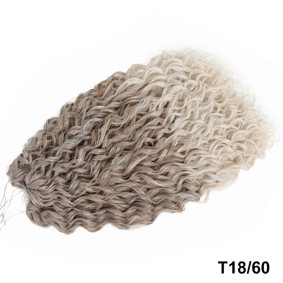 Jessica Curls Crochet Braiding Hair | Synthetic Water Wave Twist Hair 22 Inch | 53 Colors