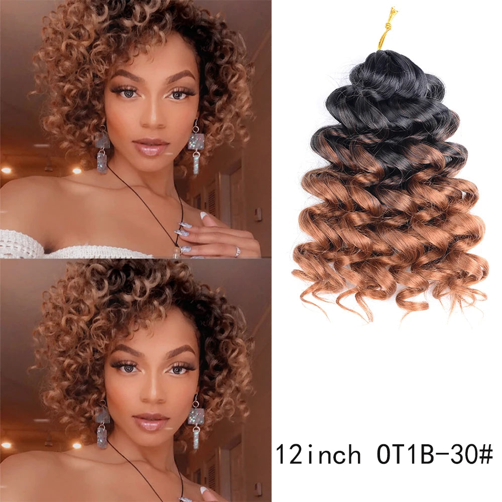 12-Inch Italian Curls Crochet Braiding Hair – Loose Wave | Pre-Stretched | 68 Colors | 75g & 100g - view 6