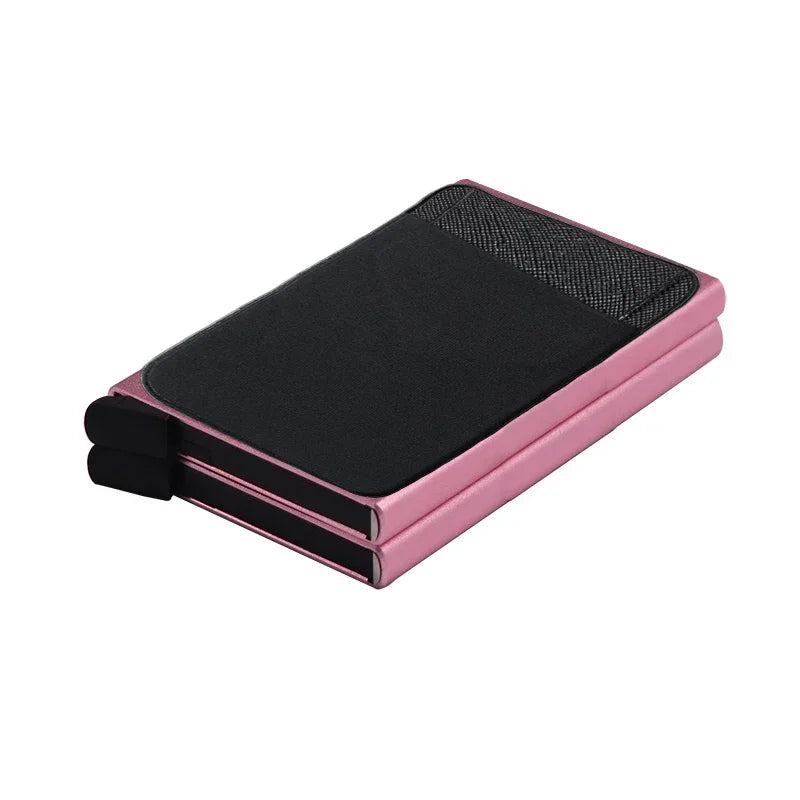 Automatic Pop Up Wallet Aluminum Double Card Case RFID Credit Card Holder Minimalist Metal Wallet Hold 12 Cards Wallet for Men