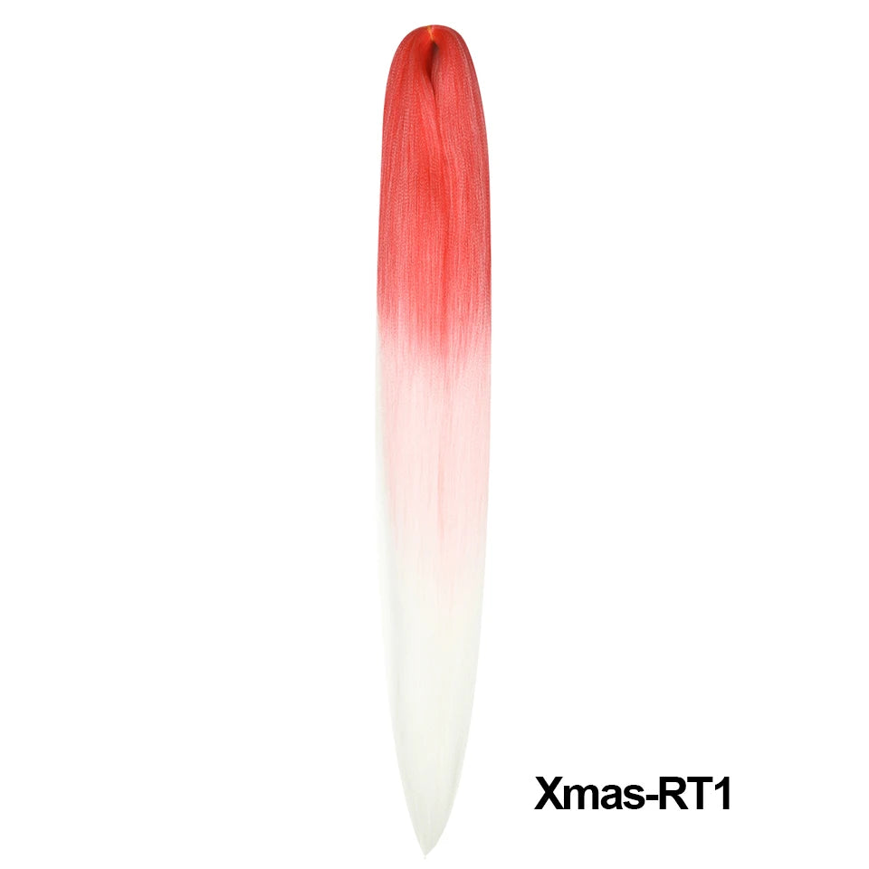 Christmas Kanekalon Jumbo Braid Hair Extensions | Yaki Straight | 1 Strand