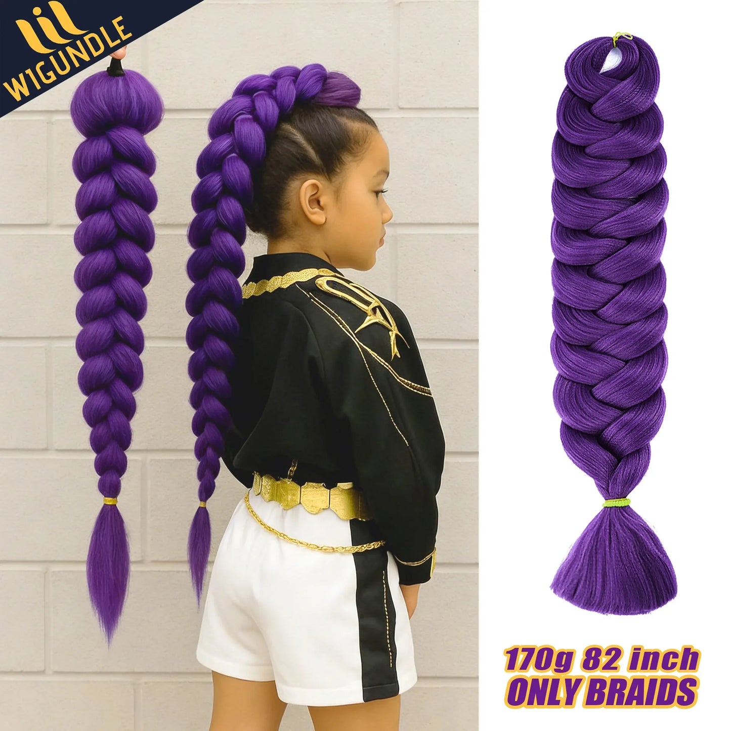 82-Inch XP Crochet Jumbo Braiding Hair – Pre-Stretched Kanekalon | Kinky Straight | 30 Colors | 1 - view 21
