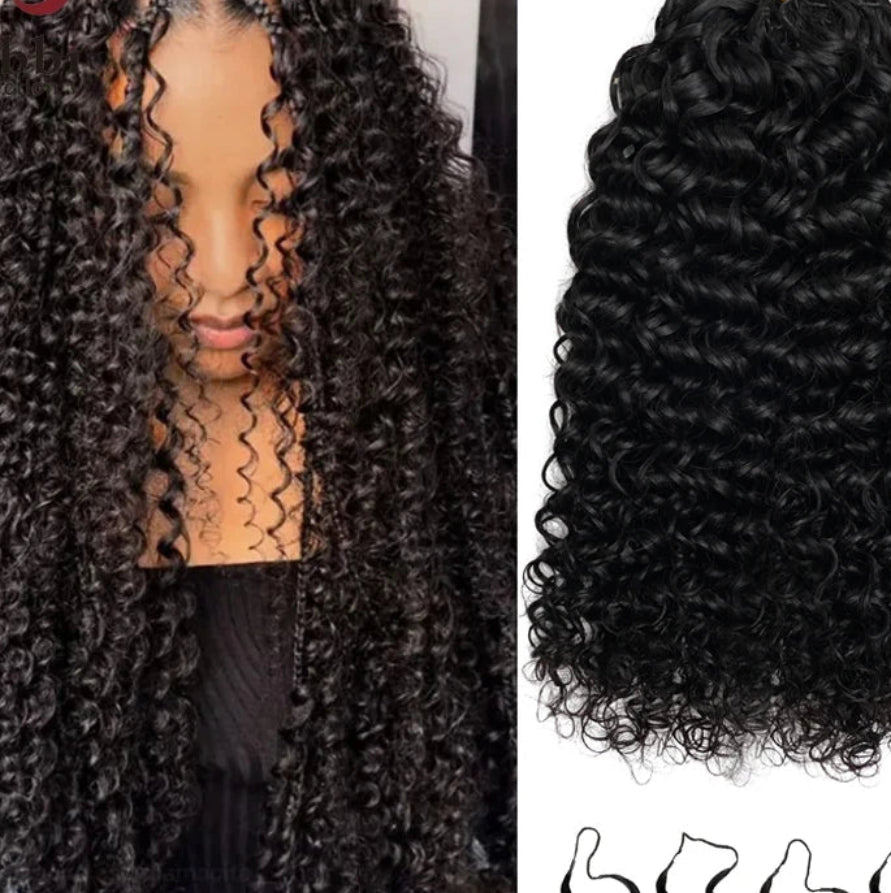 Jerry Curly Human Hair Crochet Hair | 100g | 14–24 Inch Luxegan