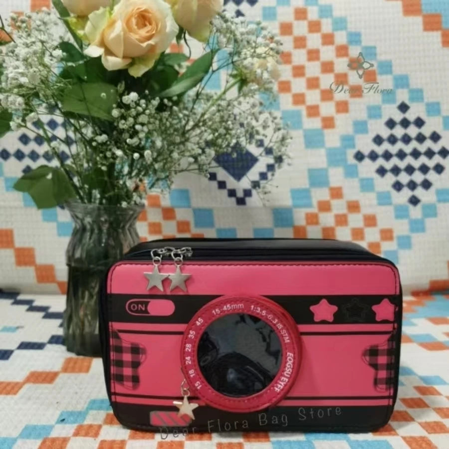 New Design Small Camera Ita Bag | Fashionable Cute Girl Transparent DIY Cosplay Shoulder Bags | Street Trend Box Messenger Crossbody Bag Luxegan
