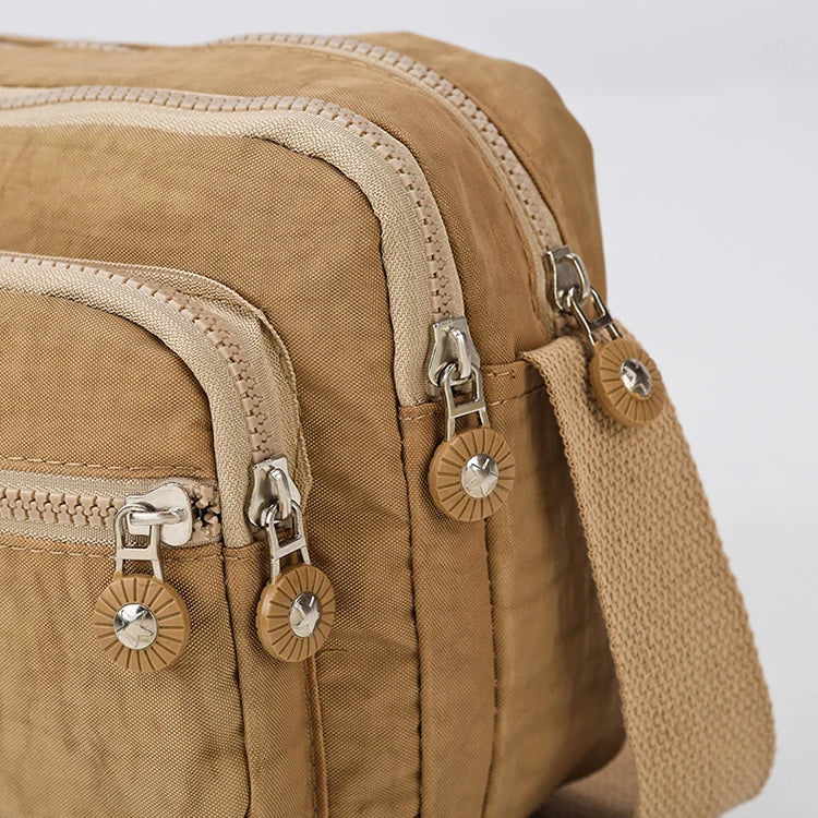 Multifunctional Nylon Shoulder Bag | Casual Fold-Over Crossbody for Work & Daily Life Luxegan